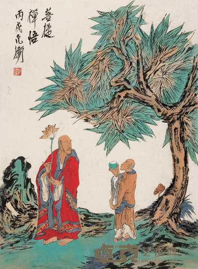 范扬 2006年作 菩提禅悟 镜心 94.5×70cm
